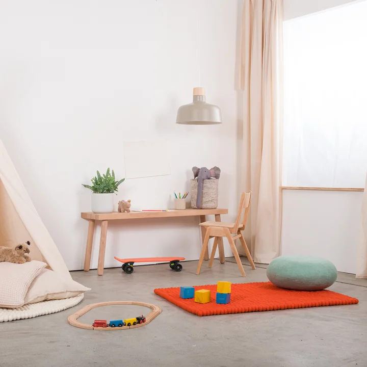 Tapis de boules de feutre mono rectangulaire de myfelt