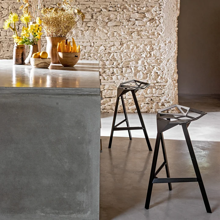 Magis - Stool One Tabouret, H 74 cm, noir (lot de 2)