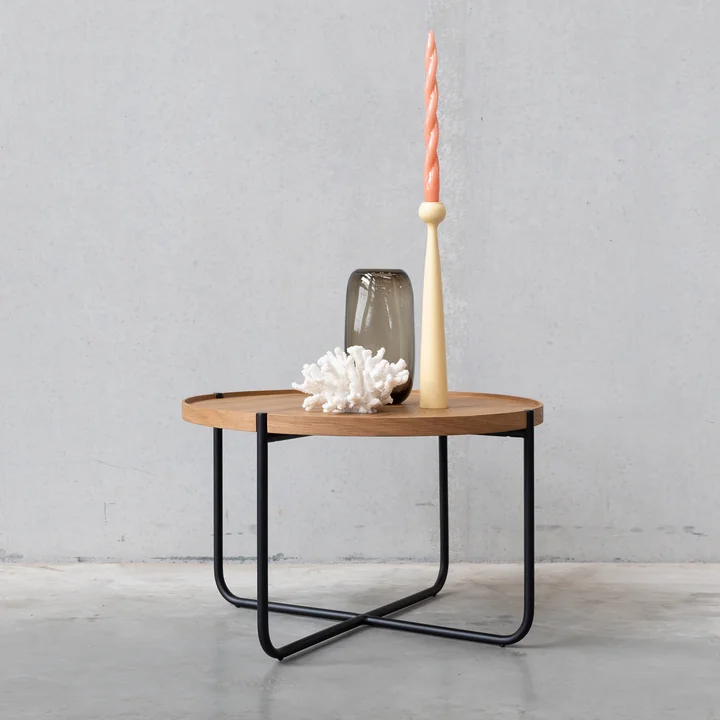 Studio Zondag - Licht Coffee Table Ø 60 cm, chêne / noir