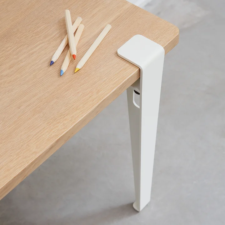Pied de table Kids, H 50 cm, blanc nuage de TipToe