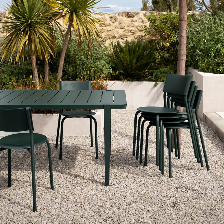 Table de jardin MIDI Collection, 190 x 90 cm, vert forêt de TipToe