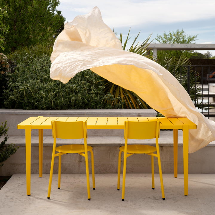 Table de jardin MIDI Collection, 190 x 90 cm, jaune soleil de TipToe