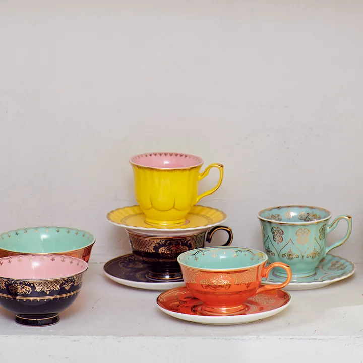 Pols Potten - Grandpa Tasse avec soucoupe, multicolore