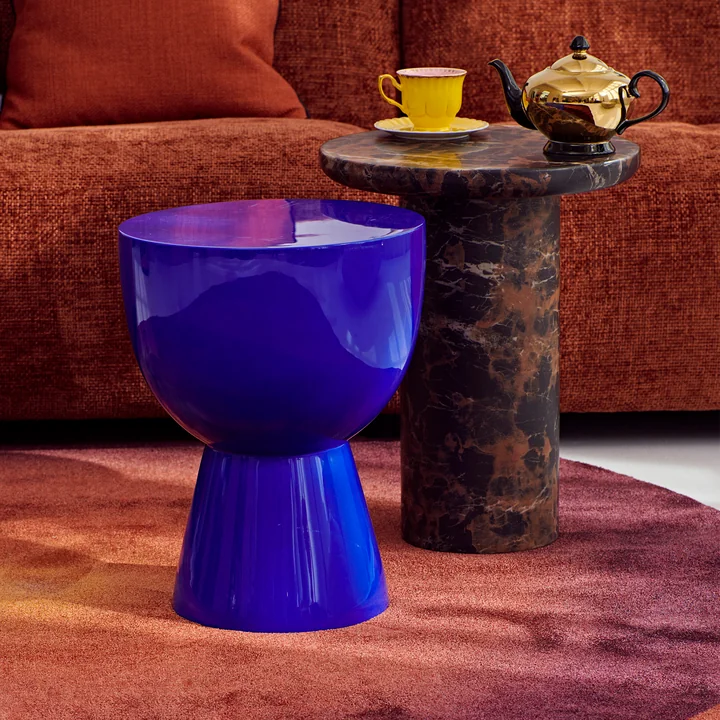 Tip Tap Tabouret, H 46 cm, bleu foncé de Pols Potten