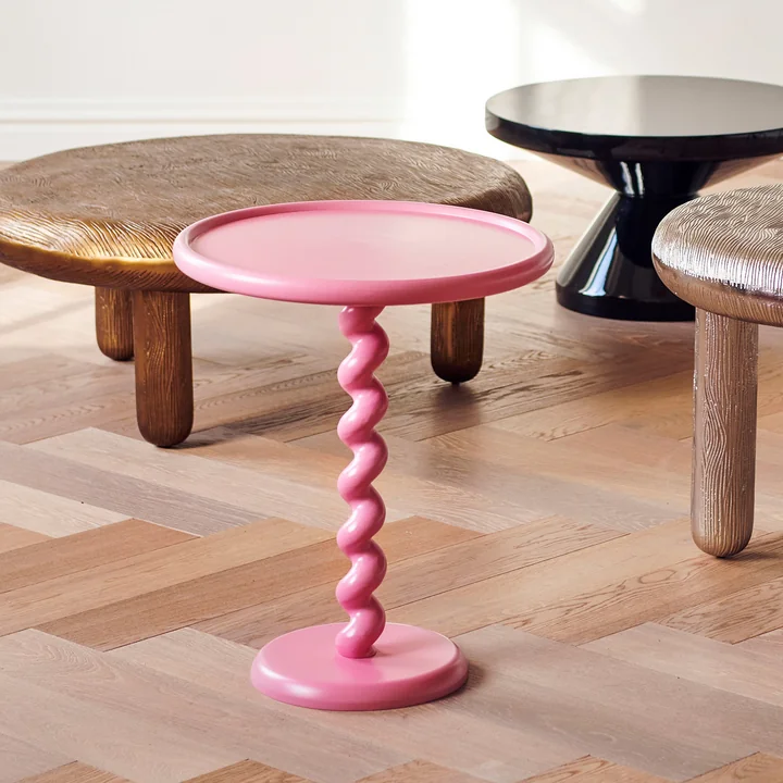 Pols Potten - Twister Table d'appoint, rose clair