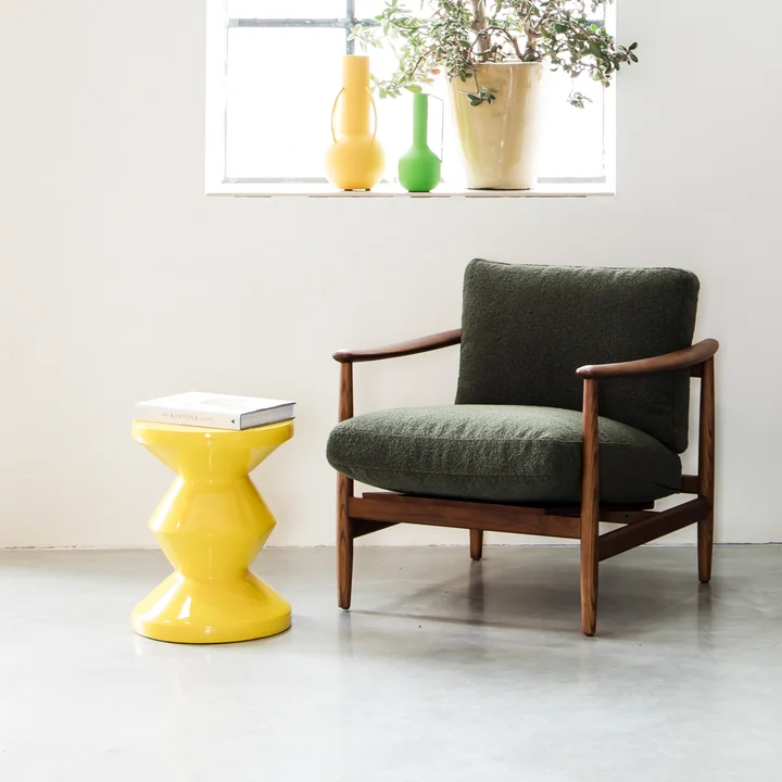 Zig Zag Tabouret, jaune de Pols Potten