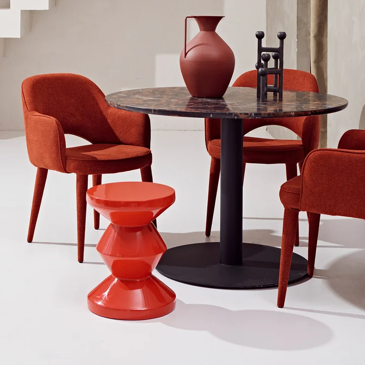 Zig Zag Tabouret, rouge de Pols Potten