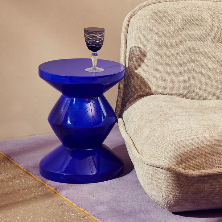 Zig Zag Tabouret, bleu foncé de Pols Potten