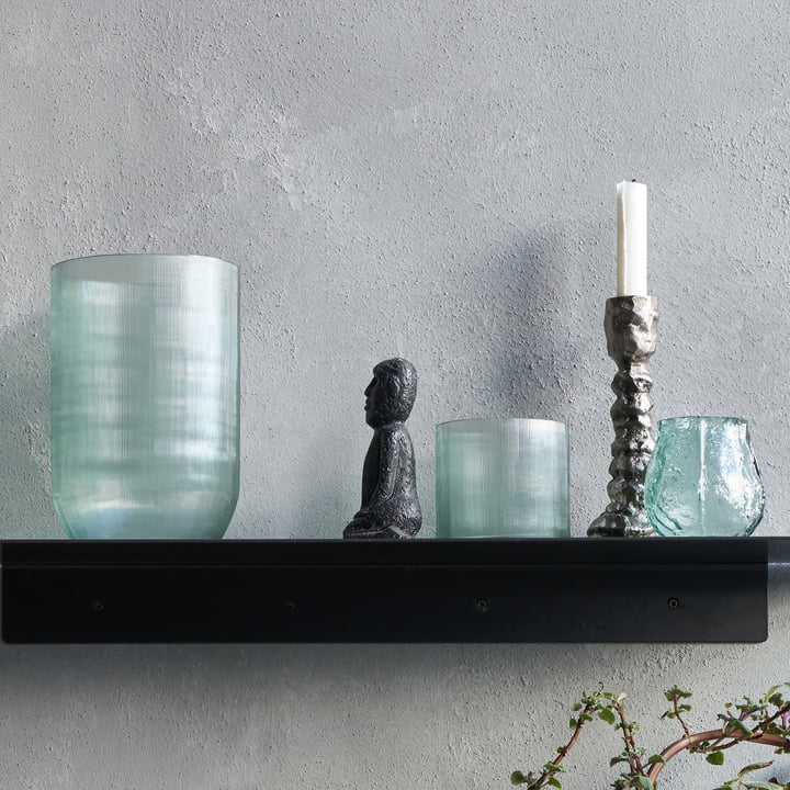 House Doctor - Amka Vase et bougie chauffe-plat, bleu clair