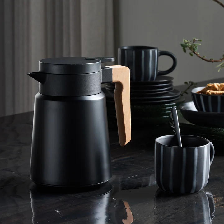 House Doctor - Cole Thermos, noir, H 20 cm