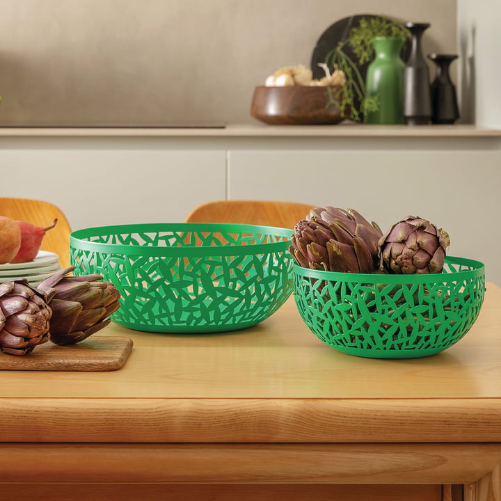 Coupe à fruits Cactus ! de Alessi dans la couleur verte