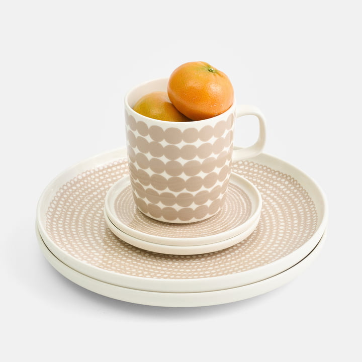 Marimekko - Oiva Siirtolapuutarha Assiette, tasse Oiva Räsymatto