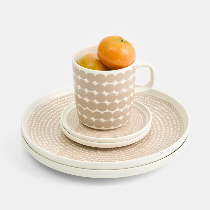 Marimekko - Oiva Siirtolapuutarha Assiette, tasse Oiva Räsymatto