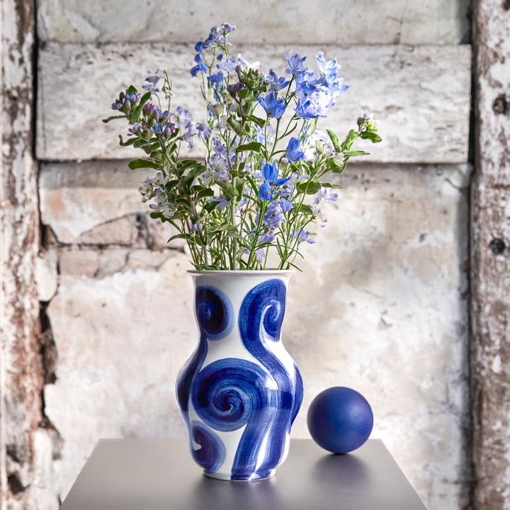 Tulle Vase de Kähler Design dans la couleur bleue