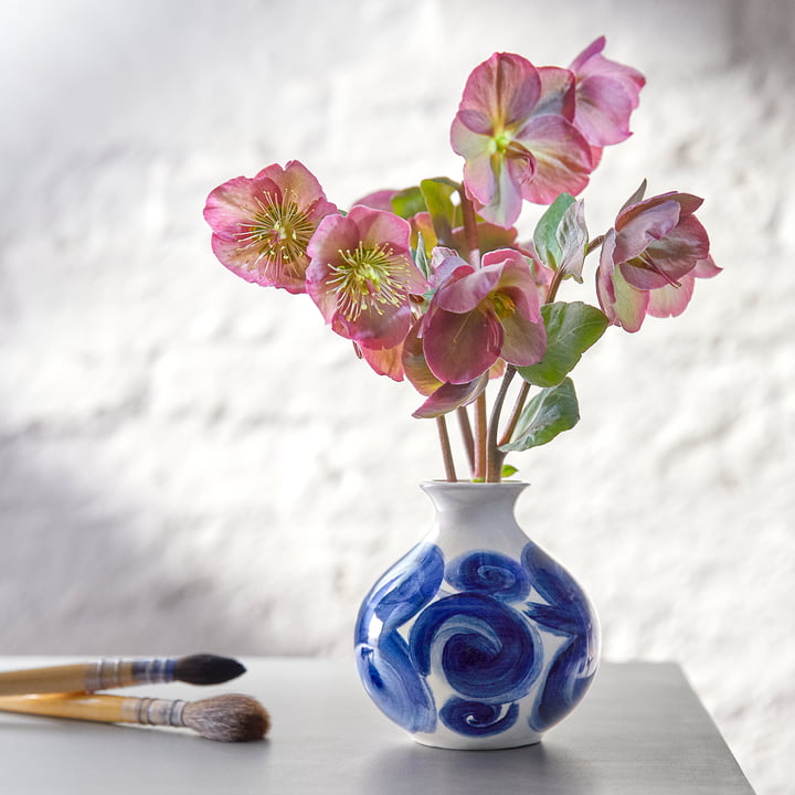 Tulle Vase de Kähler Design dans la couleur bleue