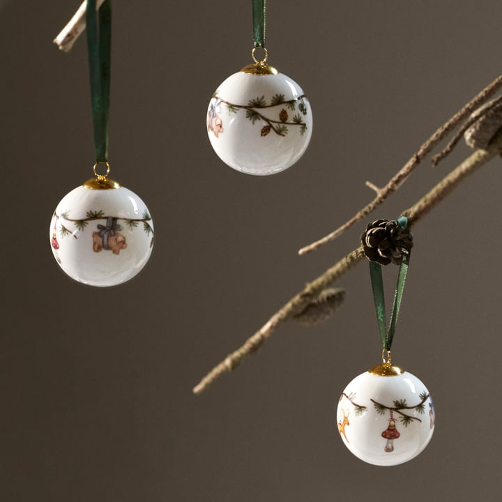 Hammershøi Boule de Noël de Kähler Design en couleur blanche