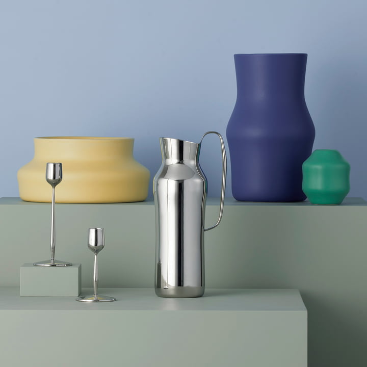 Gense - Dorotea Vases en céramique et acier brillant