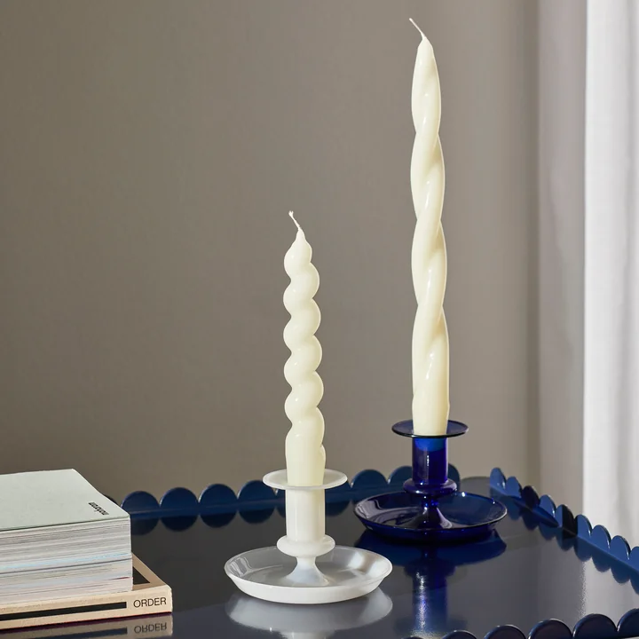 Flare - Bougeoir de HAY dans la couleur blanc, bleu foncé