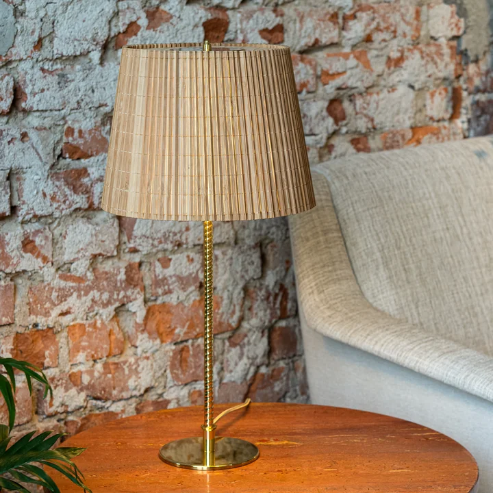 Gubi -9205-Lampe de table-Bambou-Laiton A2