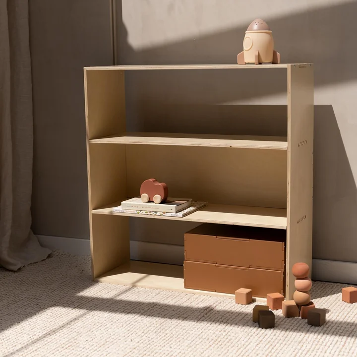 Nofred - Étagère pour enfants, 70 x 73 x 25,5 cm, bouleau naturel