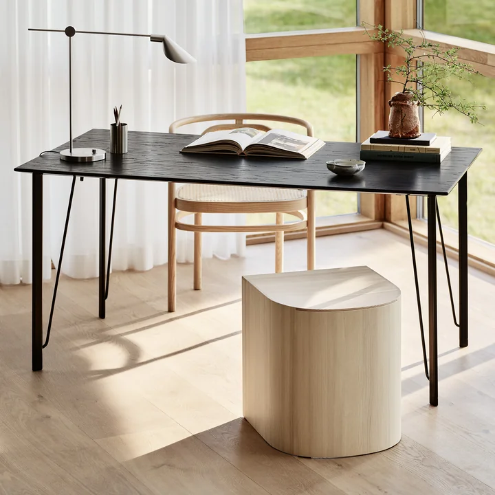 Taburet Tabouret de Fritz Hansen dans la finition pin huilé