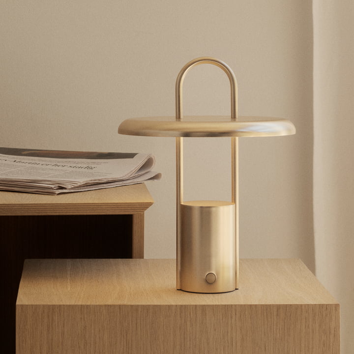 Stelton - Pier Portable Akku Lampe de table, laiton