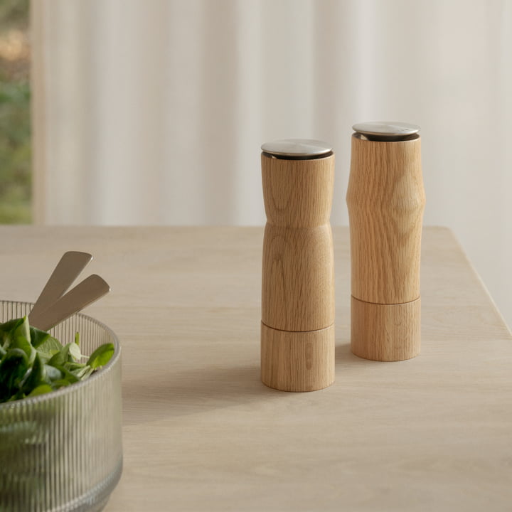 Stelton - Storm Moulin à sel et à poivre, chêne