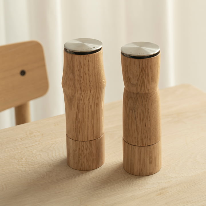 Stelton - Storm Moulin à sel et à poivre, chêne