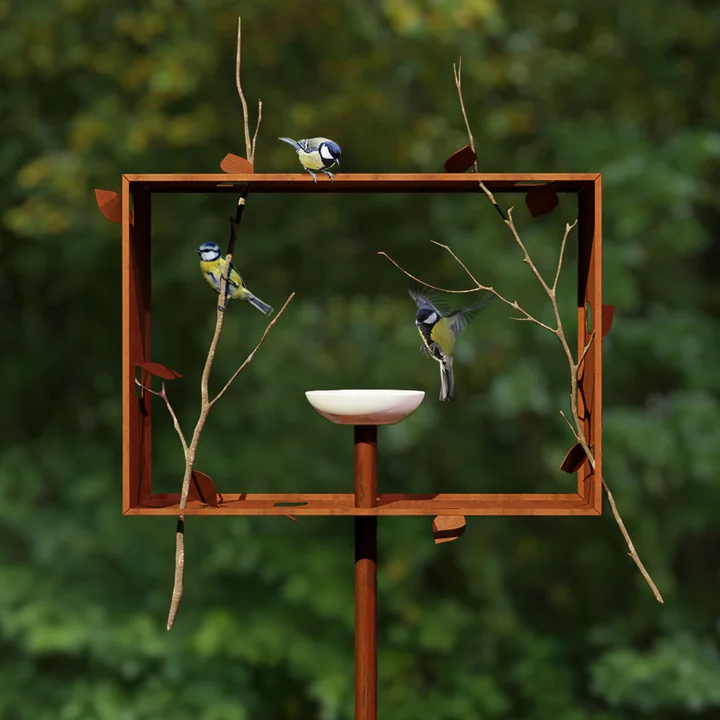 Frederik Roijé - Frame Mangeoire pour oiseaux, corrosion brown
