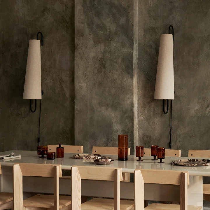 Ancora Applique 100, noir / nature de Ferm Living