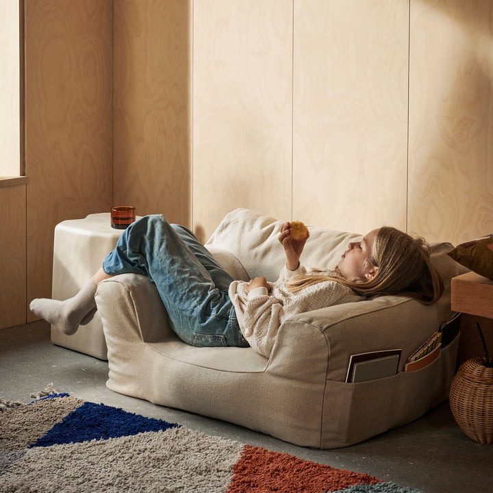 Billow Pouf, blanc cassé de ferm Living