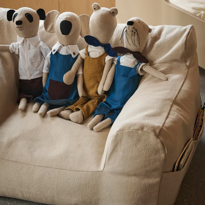 Billow Pouf, blanc cassé de Ferm Living