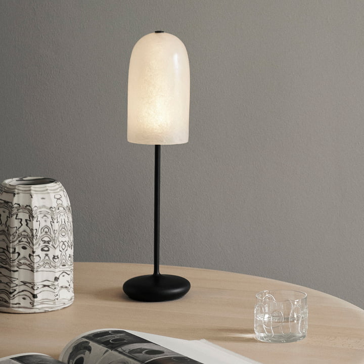 ferm Living - Gry LED Akku Lampe de table, noir / translucide