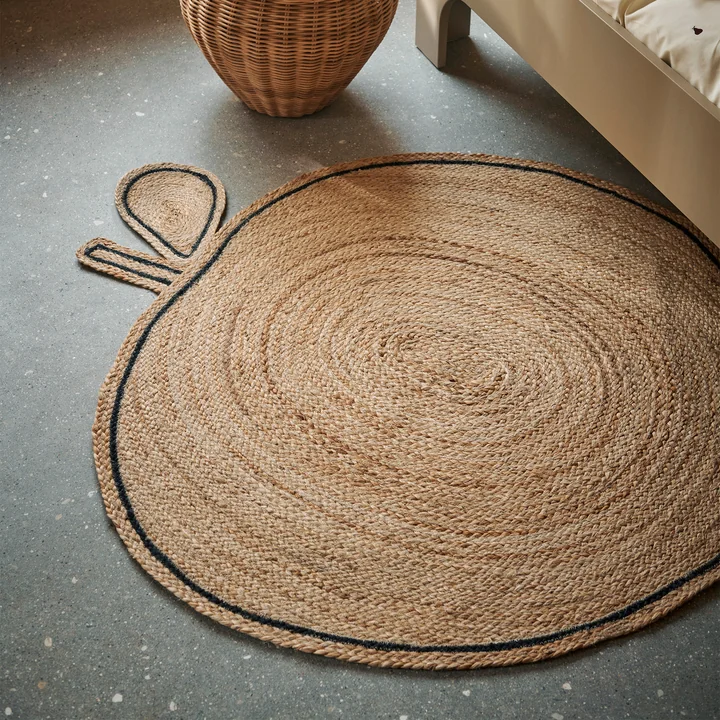 Tapis de jute tressé, Pomme / Nature de Ferm Living
