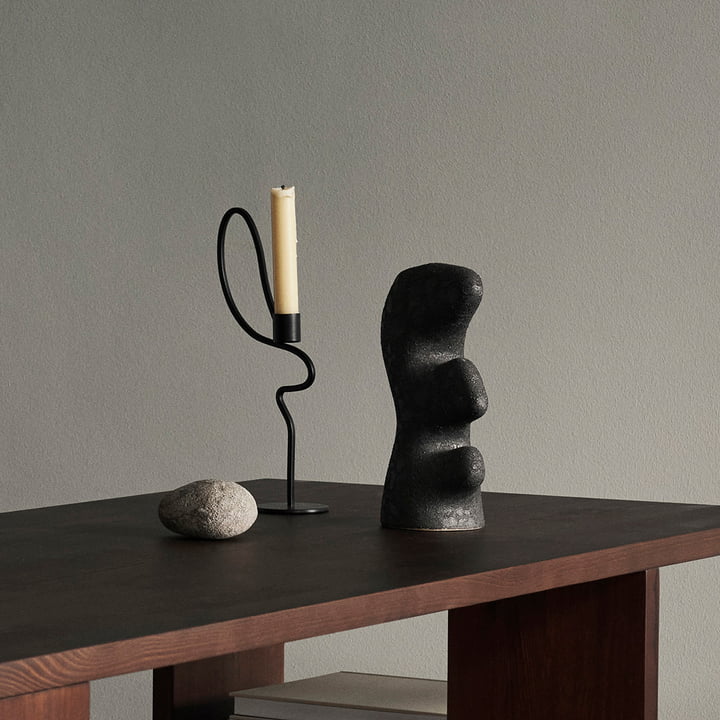 Valse Chandelier haut, noir, Yara Vase de ferm Living