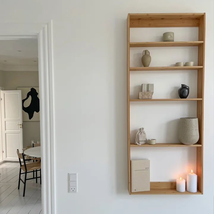 We Do Wood - Fivesquare Étagère murale, bambou (édition exclusive)