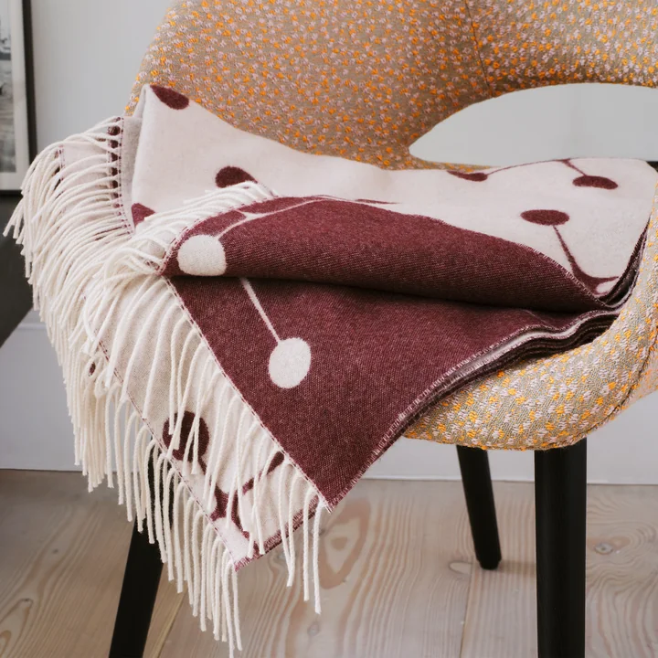 Vitra - Eames couverture de laine, Dot Pattern, bordeaux (Eames Special Collection 2023)