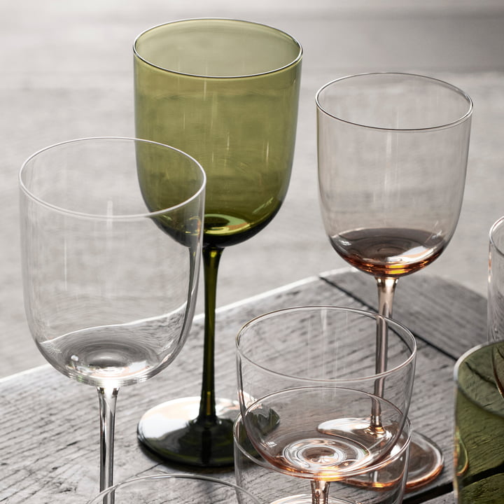 ferm Living - Host Verre à vin rouge, vert mousse