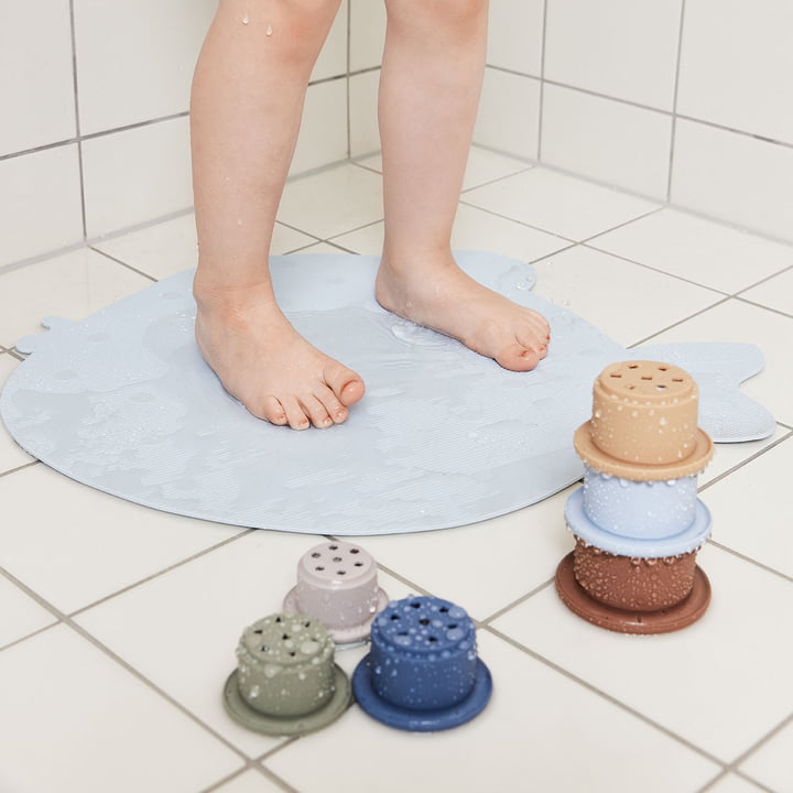 OYOY - tapis de bain antidérapant, Little Finn, ice blue