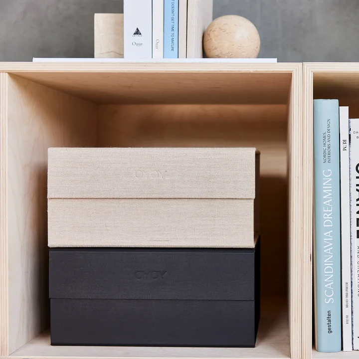 OYOY - Hako Boîte de rangement, 24 x 17 cm, caramel foncé