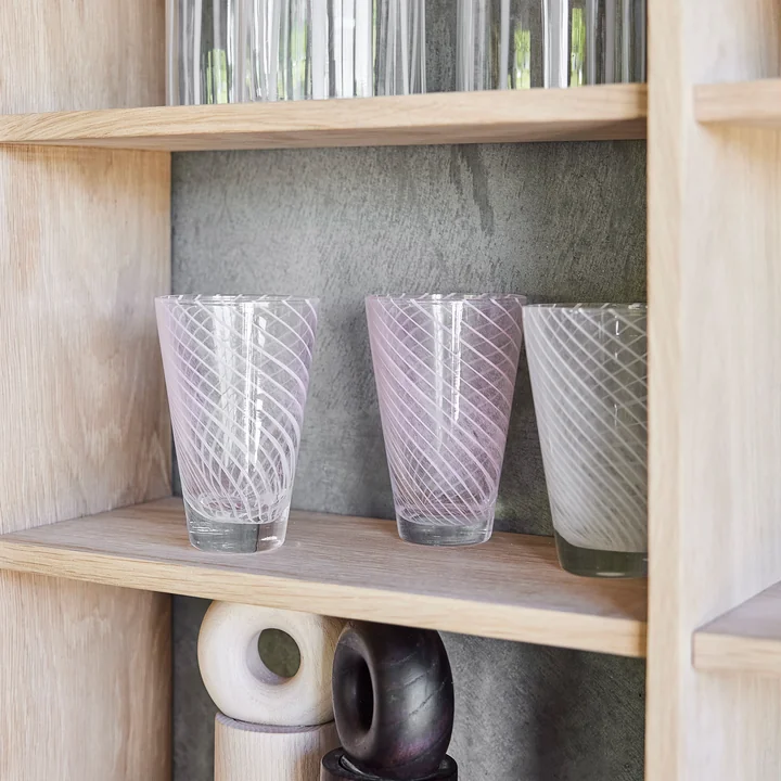 OYOY - Yuka Swirl verre à boire, rose