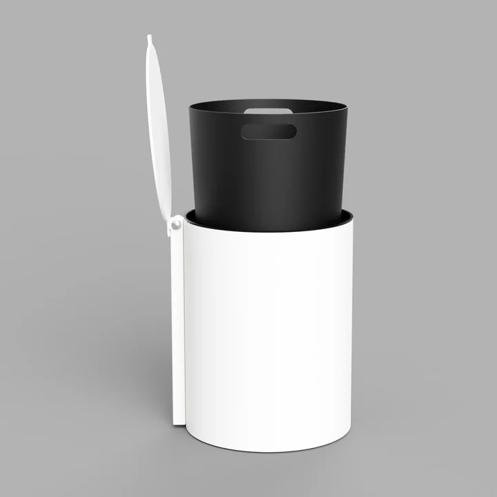 Poubelle de salle de bain, blanc de Nichba Design