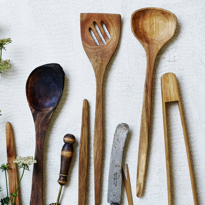 Couverts à salade en bois, acacia naturel (set de 2) de Nicolas Vahé