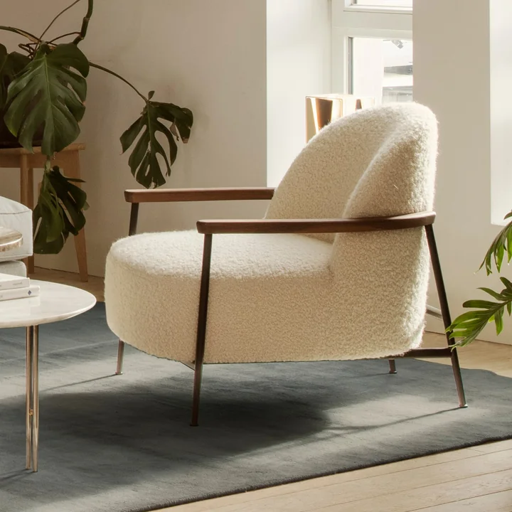 Gubi - Sejour Lounge Chair avec accoudoirs