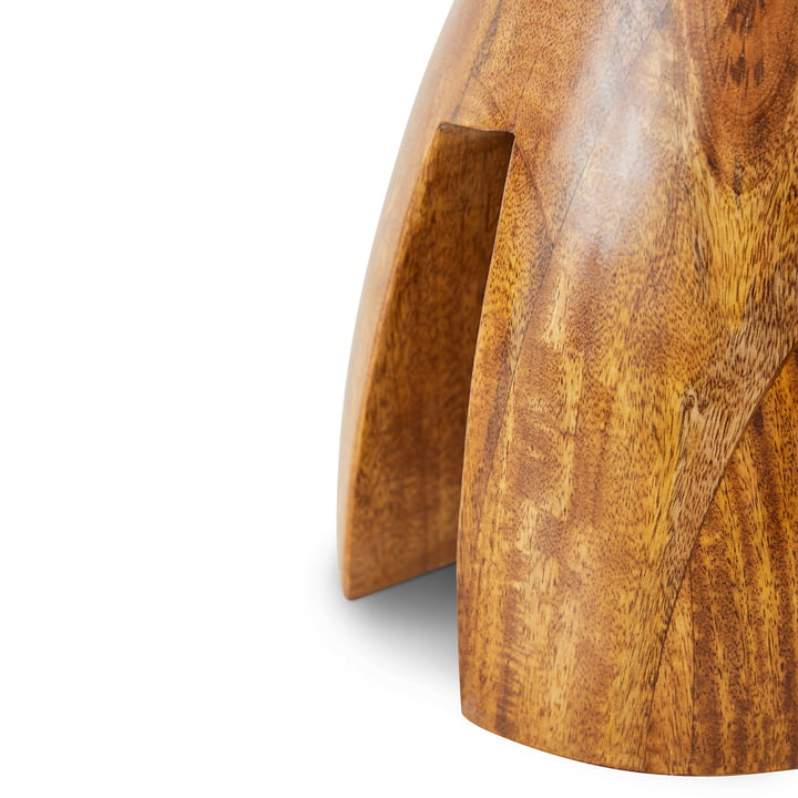 HKliving - Wooden Tabouret, chestnut