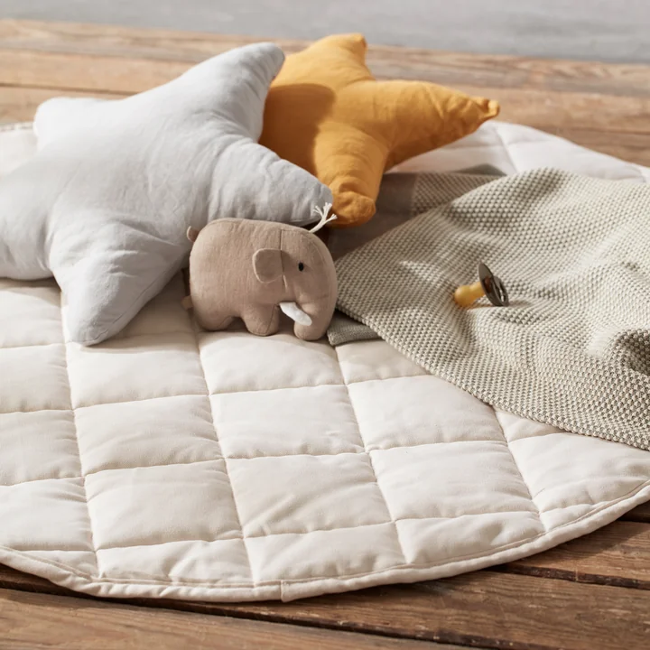 Tapis de jeu, rond, Ø 100 cm, blanc cassé de Kids Concept