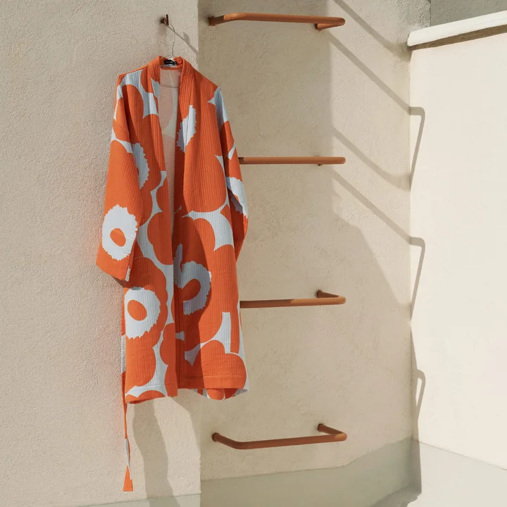 Marimekko - Unikko Peignoir, S, bleu clair / orange