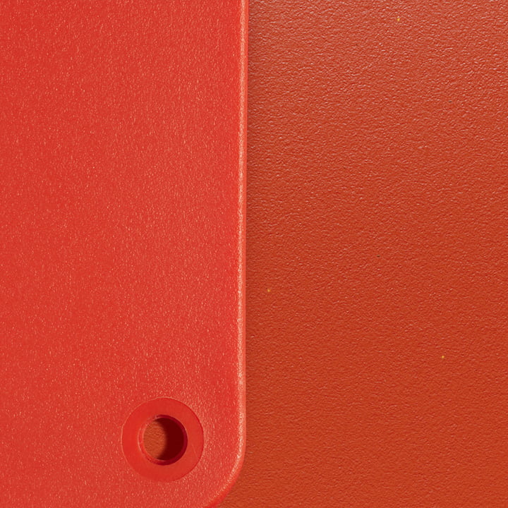 Eames Plastic RE échantillon de matériau de Vitra dans la couleur poppy red