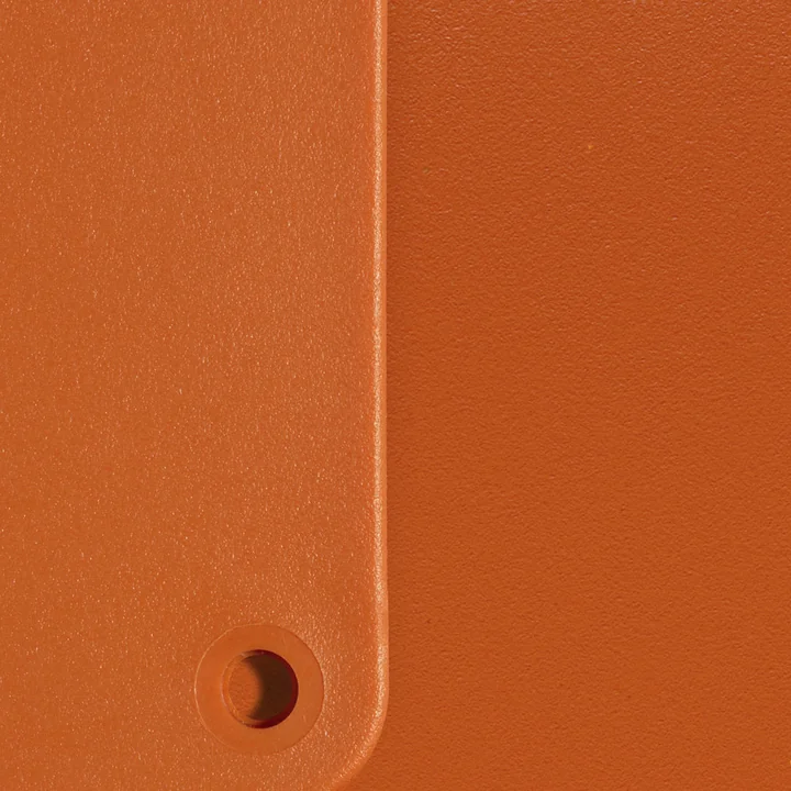 Eames Plastic RE échantillon de matériau de Vitra dans la couleur rouge rouille
