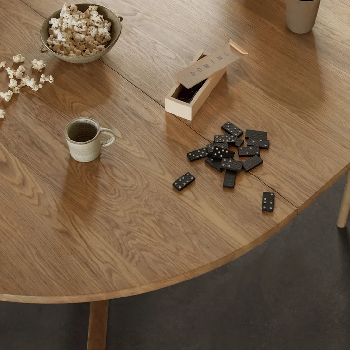 C69E Table de salle à manger avec deux plateaux supplémentaires de FDB Møbler